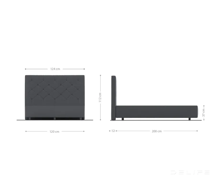 box spring okvir dream-great, chesterfield prošiv - mikrofibra - slika 3