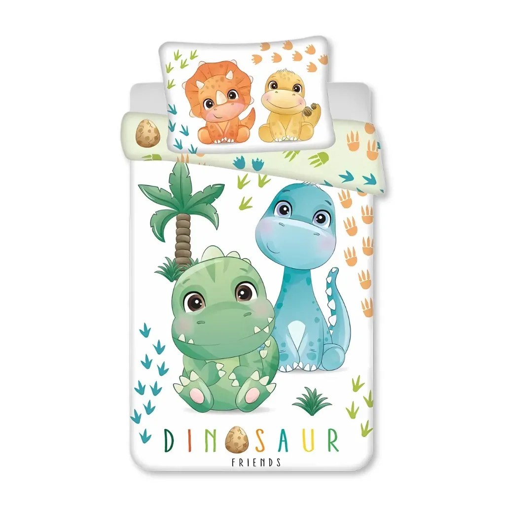 Dinosaur ‘Friends’ posteljina za bebe, 100×135 cm - Zagreb