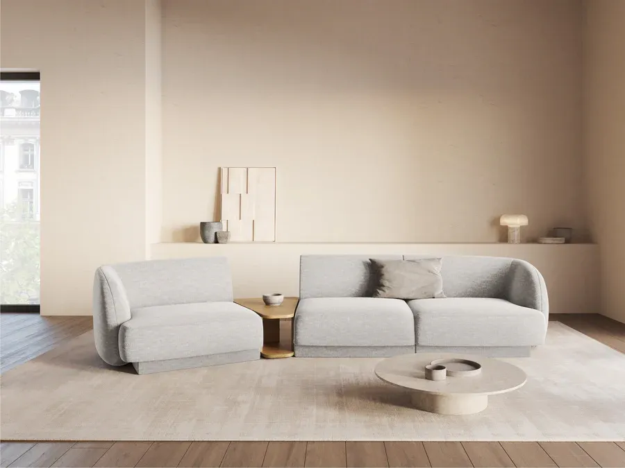 kutna garnitura miley 303x126cm, materijal: chenille - slika 6
