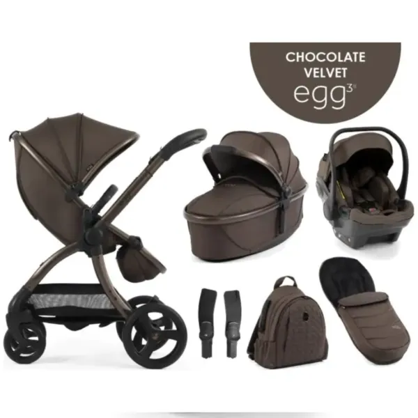 egg3® dječja kolica 6u1 – chocolate velvet - slika 3