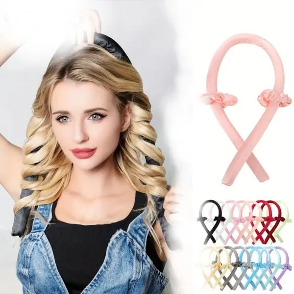 satenska spužva za kovrčanje kose - heatless curls - slika 7