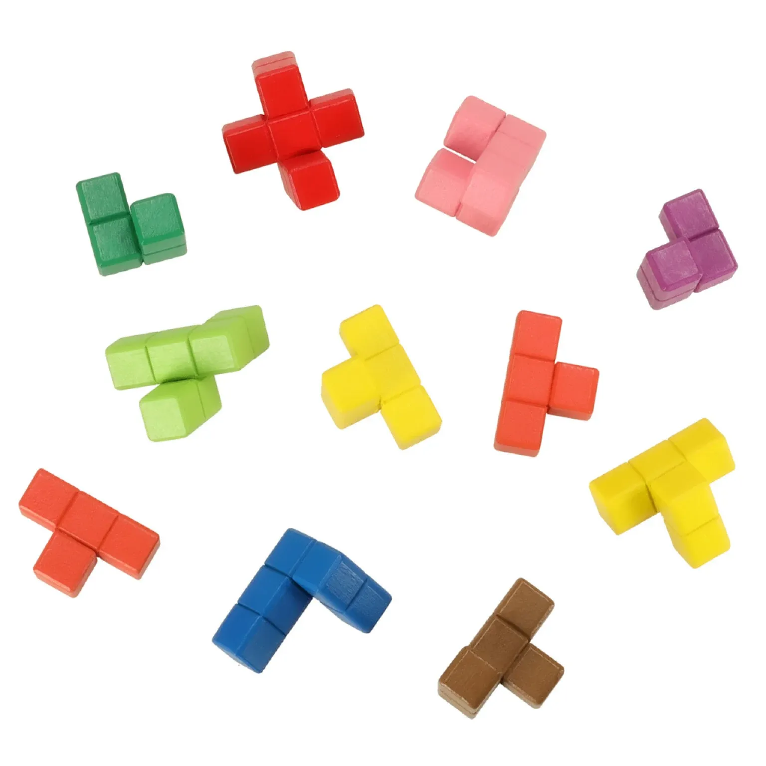 edukativne drvene montessori kocke šarene - slika 2