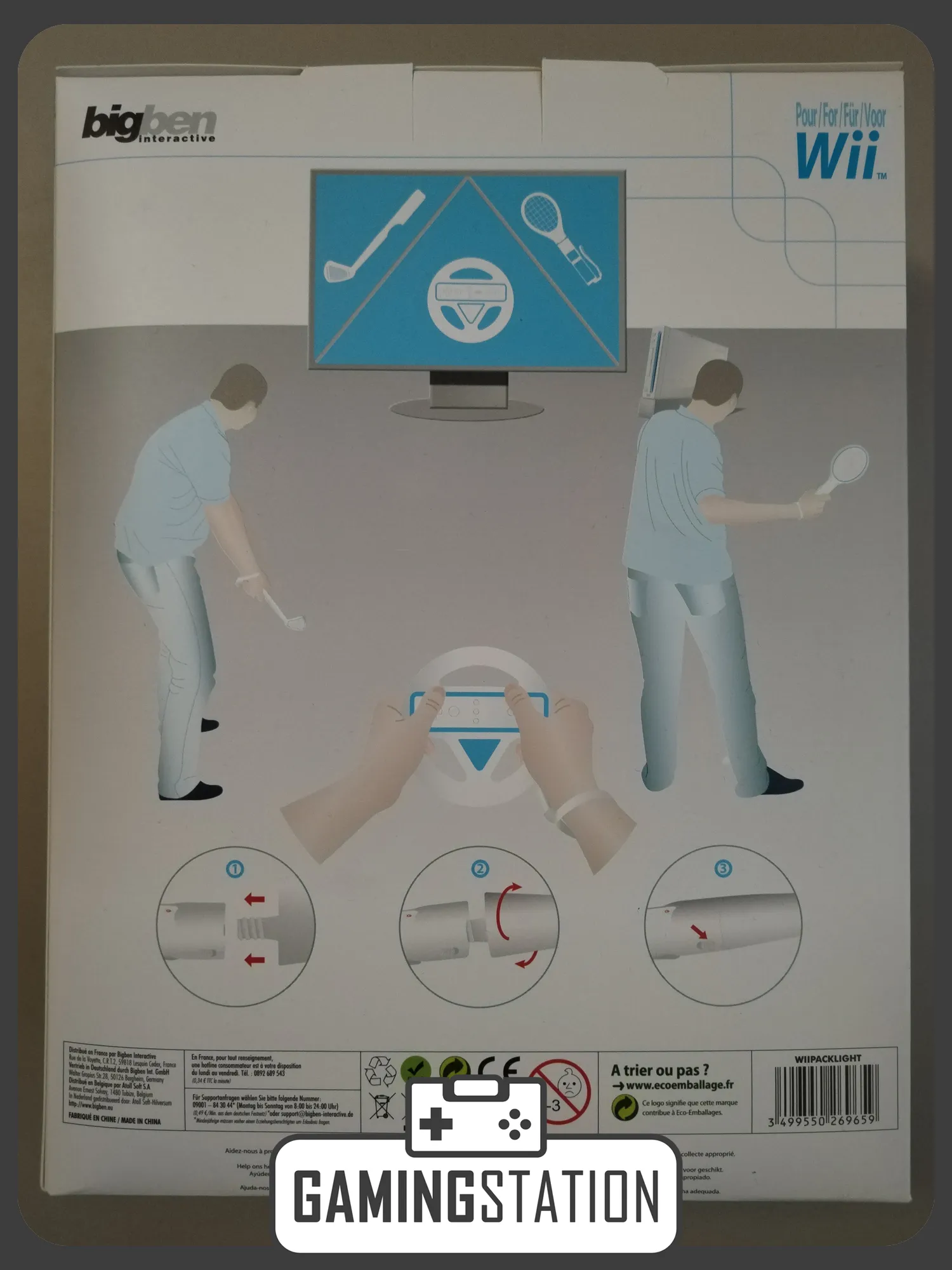 nintendo wii/wii u volan, reket, paica za golf - slika 2