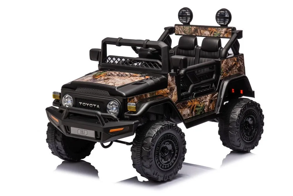 licencirani auto na akumulator toyota fj white 4x4 - crni/forest - slika 2