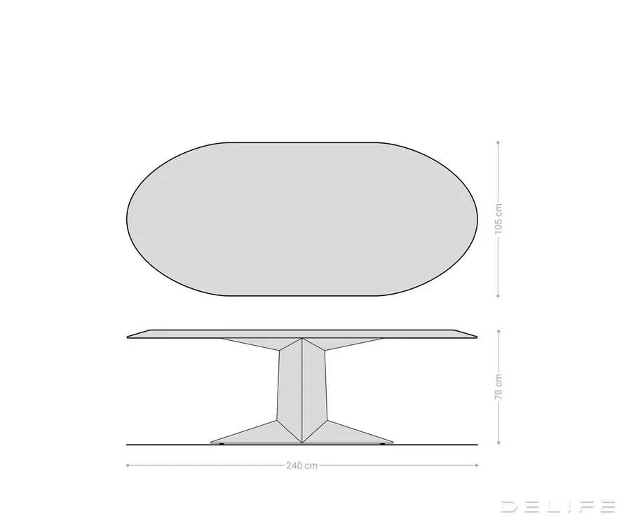 blagovaonski stol aithon 240x105cm, materijal: bagrem - slika 7