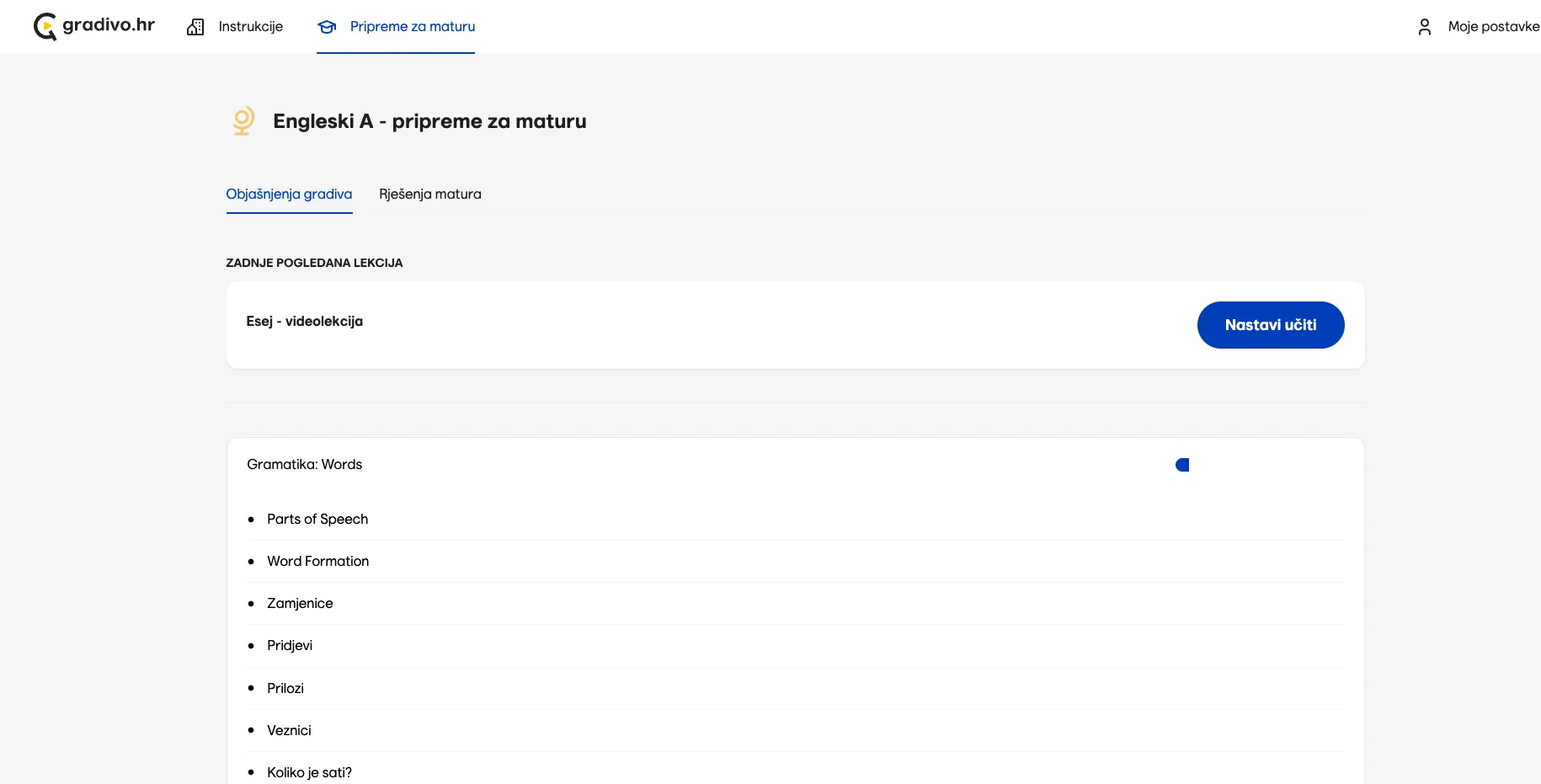 online pripreme za maturu - engleski jezik | gradivo. hr - slika 2