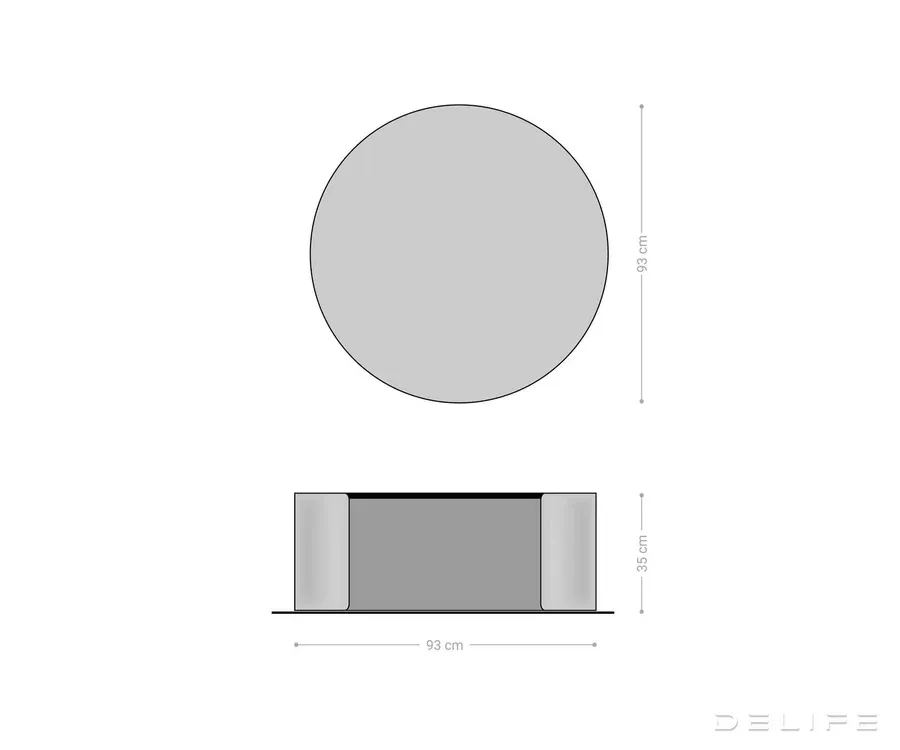 klub stolić haru 90x35cm, materijal: keramika laminam noir desir - slika 6