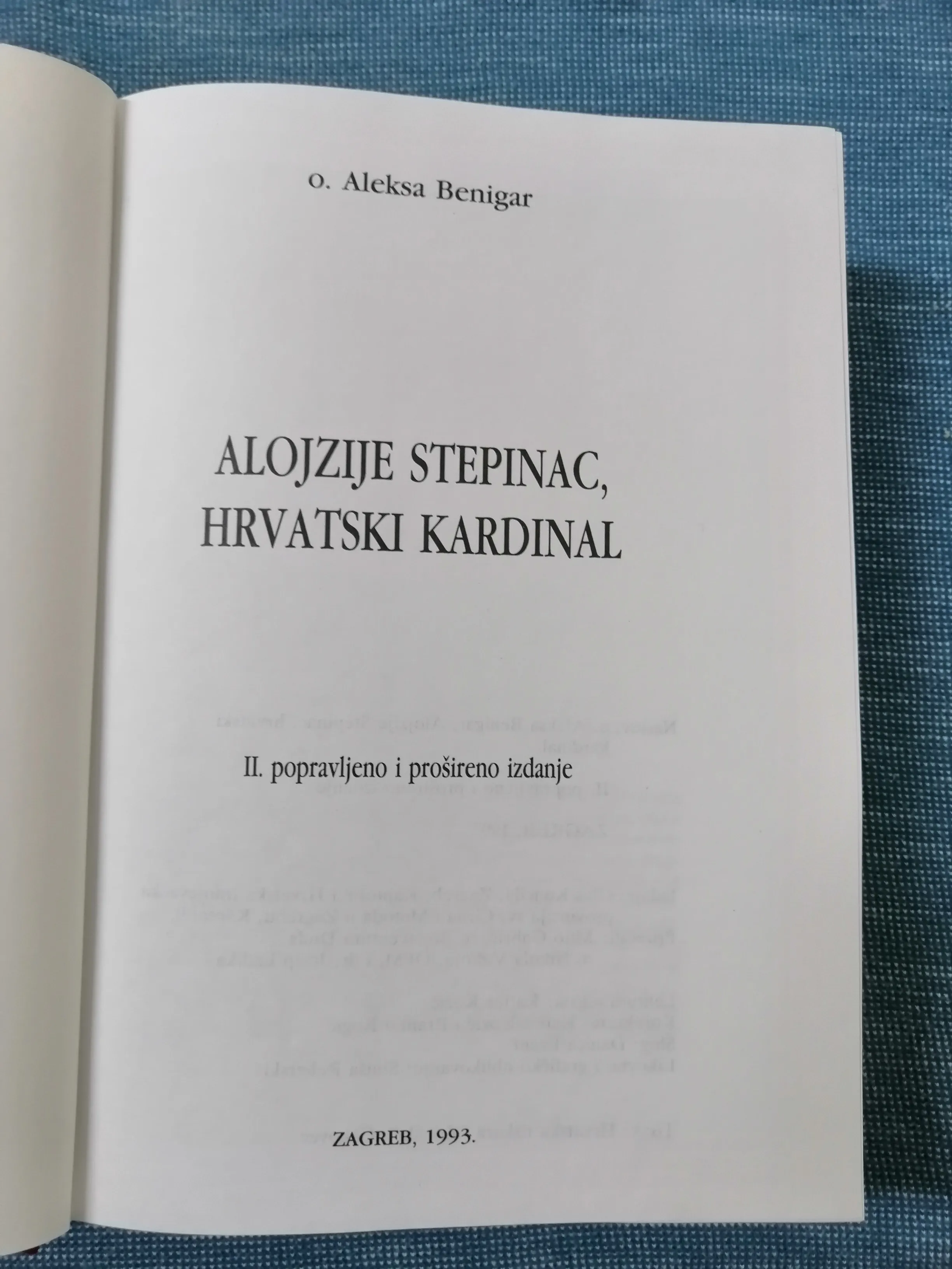 aleksa benigar – alojzije stepinac, hrvatski kardinal - slika 2
