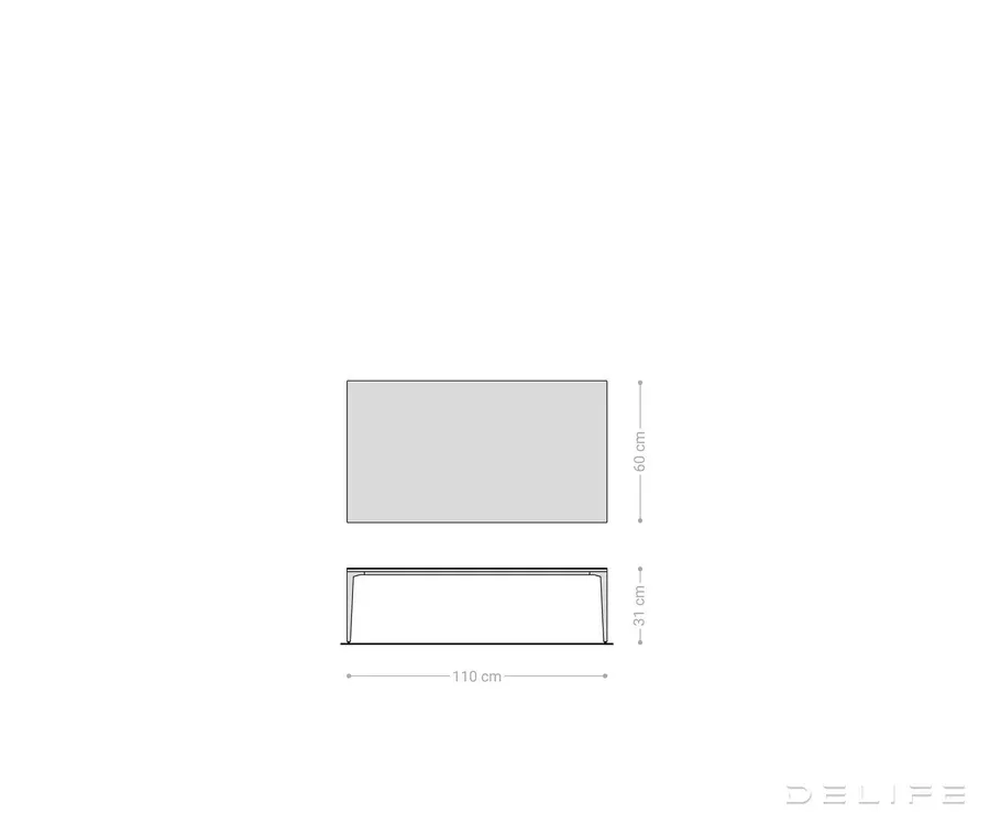 klub stolić levente 110x60cm, materijal: keramika laminam nero greco - slika 8