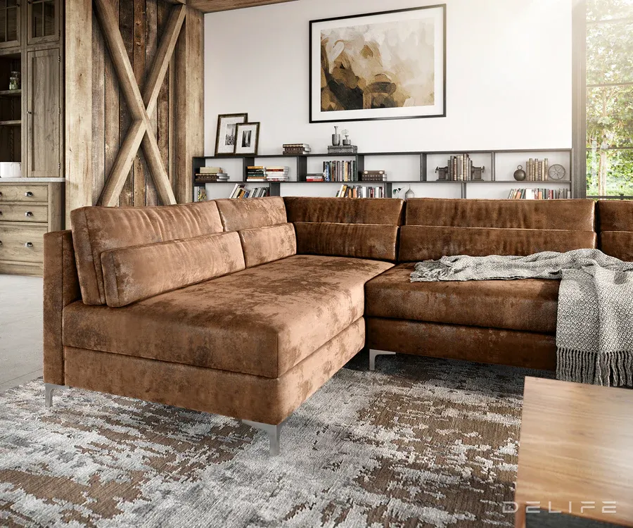 kutna garnitura elio 300x185cm, materijal: imitacija kože - slika 5