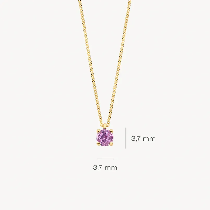 blush ogrlica pink ametist - slika 4
