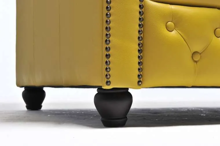 chesterfield fotelja original leather | 1-sjedište | yellow - slika 4