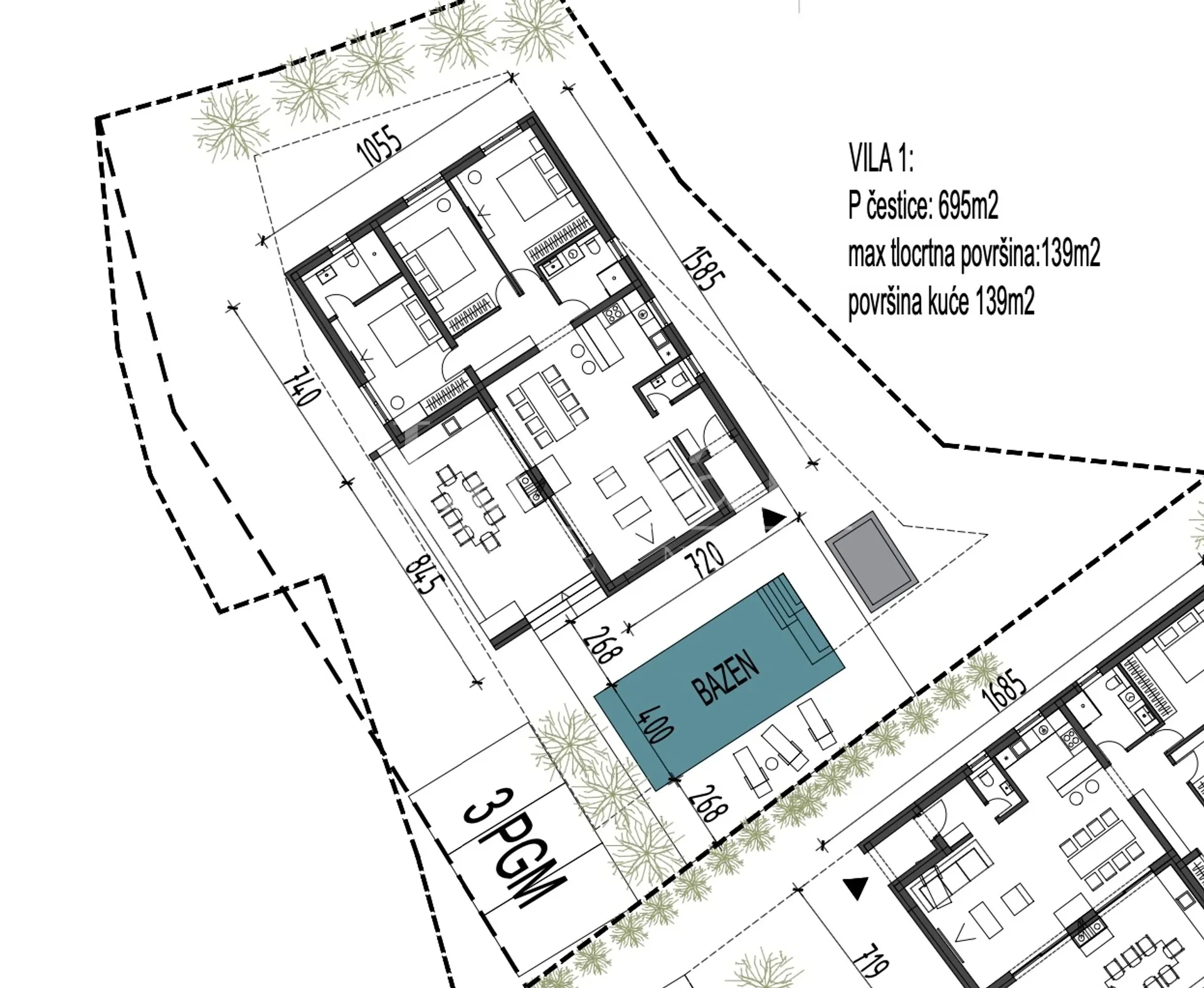 novo - vila s bazenom kod novalje - 139 m2 - slika 3