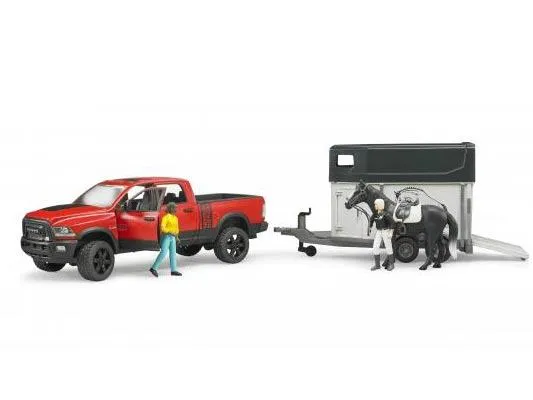 bruder auto ram 2500 sa prikolicom za konje - br02501 - slika 4