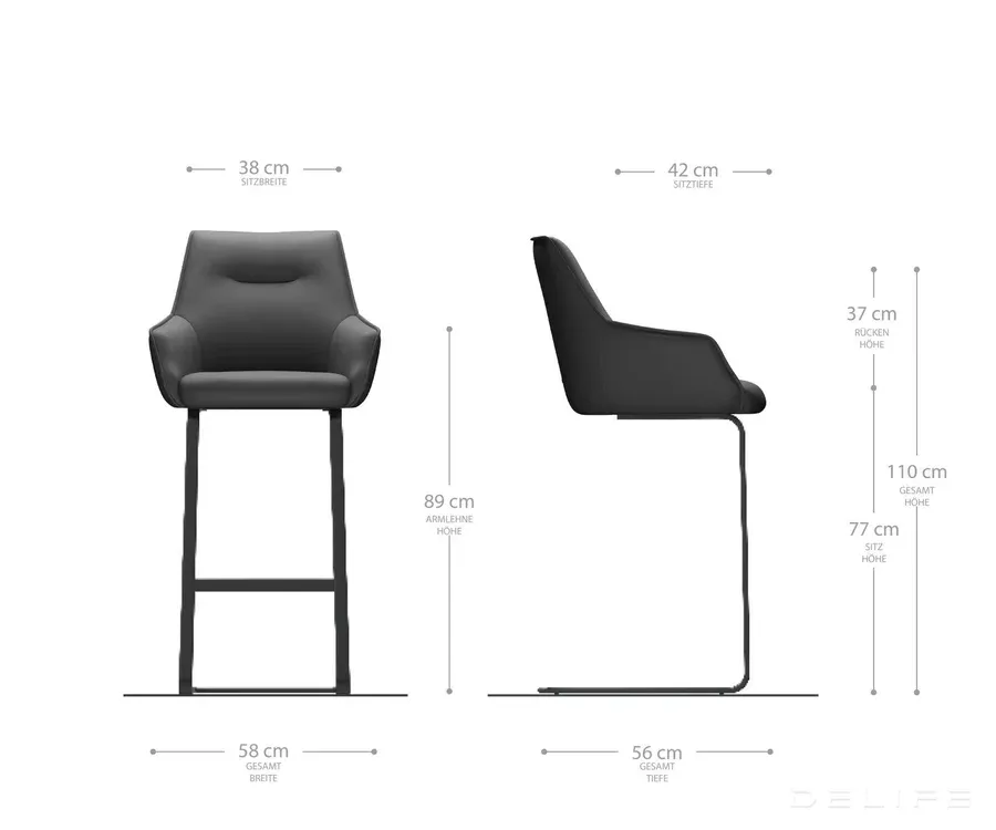 barska stolica alja flex, materijal: mikrofibra - slika 5
