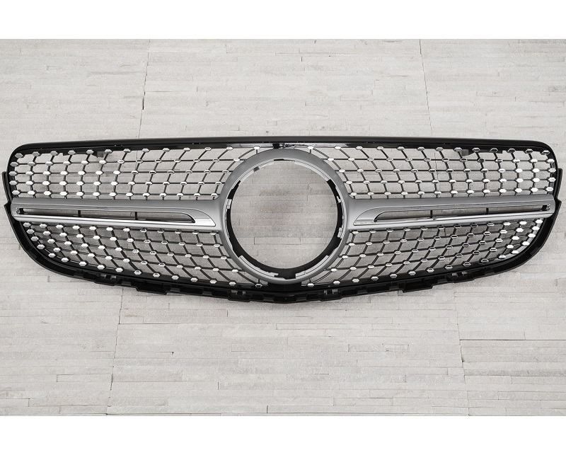 diamond maska za mercedes a-b-c-e-cla-gla-glc klasa- srebrne-crne - slika 10