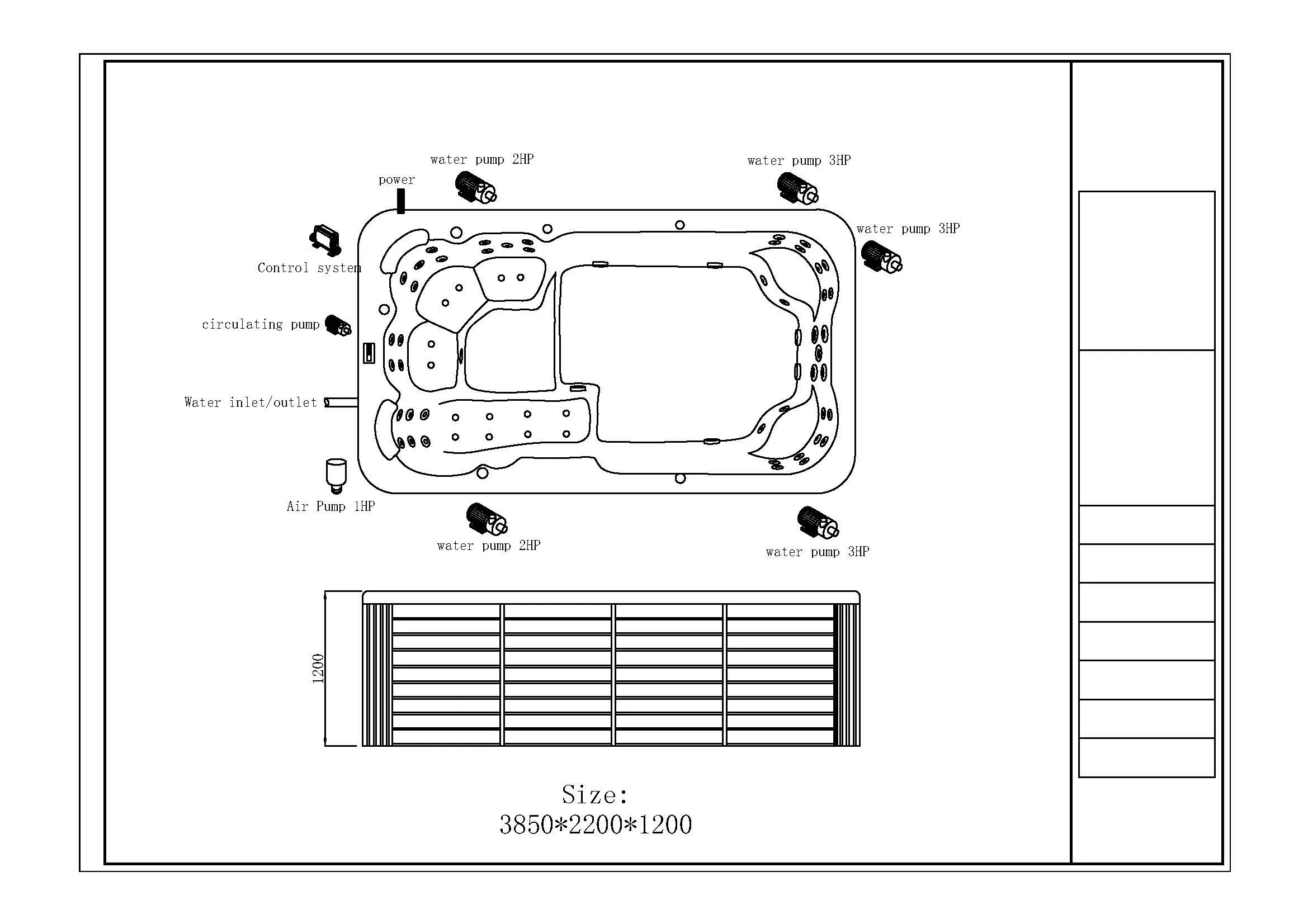swimspa masažni protustrujni bazen mississippi – premium - slika 10