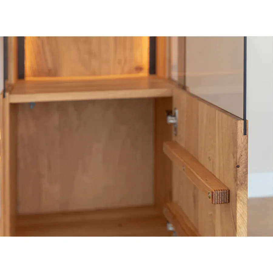 vitrina collodi 73x195cm, materijal: masivno drvo hrast - slika 7