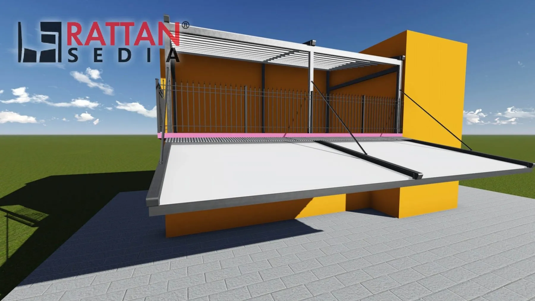 jednovodna pergola tenda – freedom - slika 2