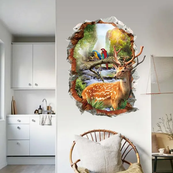 3d wall sticker jelen dimenzije 70x50 cm - slika 5