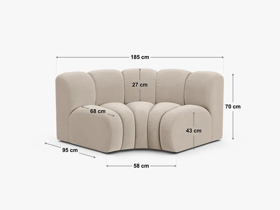 modul lupine 185x95cm, materijal: chenille eden - slika 5