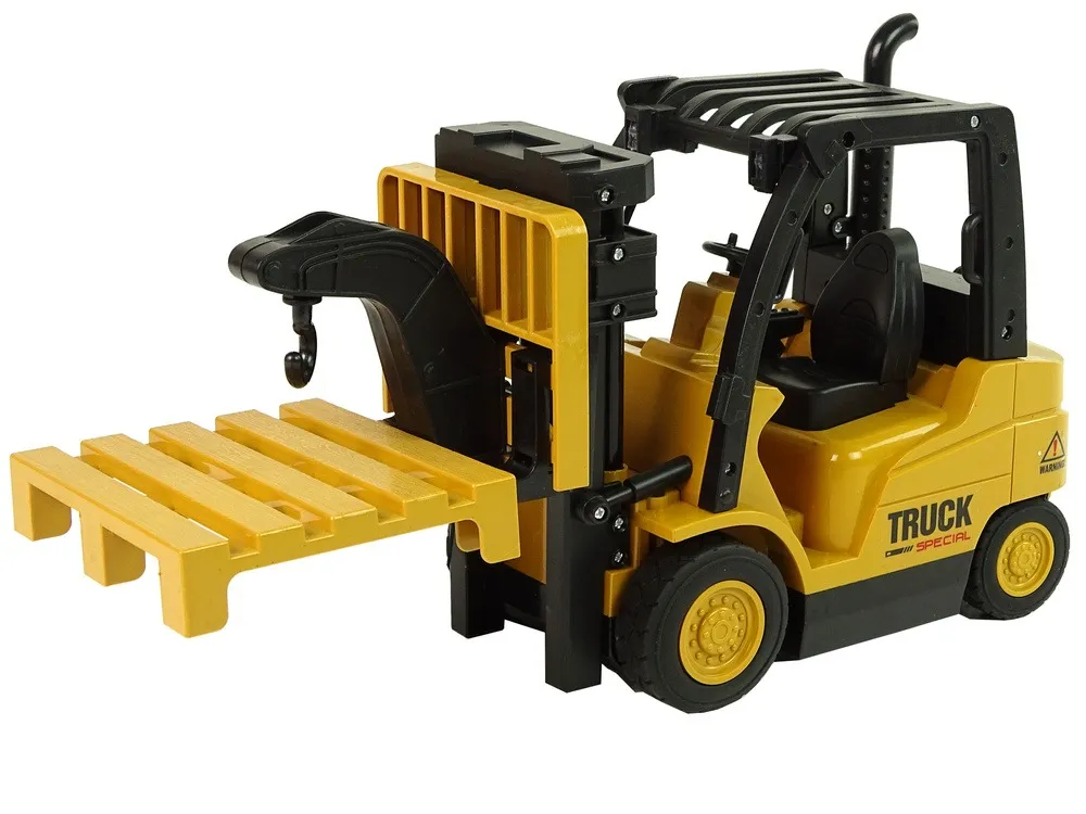remote controlled forklift truck 360 degree rotation yellow pilot - slika 3