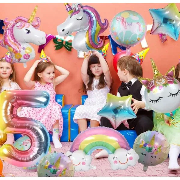 luk od balona - rainbow unicorn (129 balona u setu) - slika 8