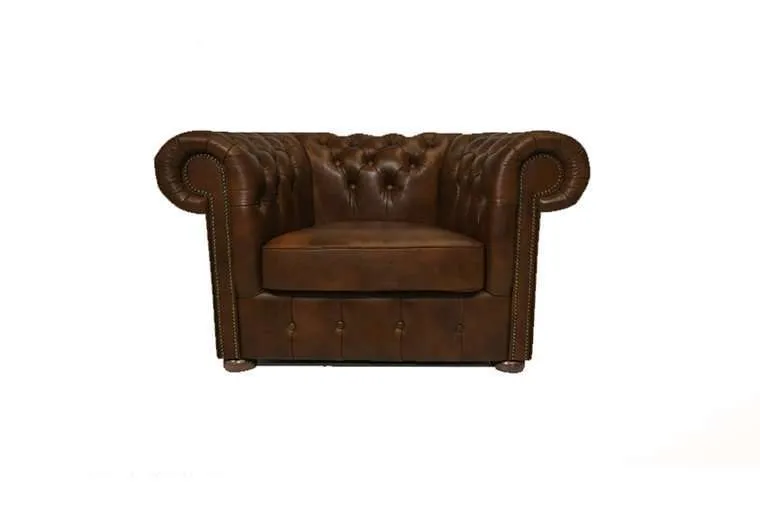 Chesterfield Fotelja Class Leather | 1-sjedište | Cloudy Brown Light - Ježdovec, Zagreb