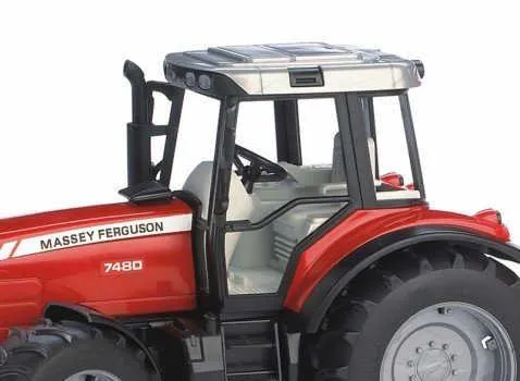 bruder traktor massey ferguson 7480 + prikolica - slika 5