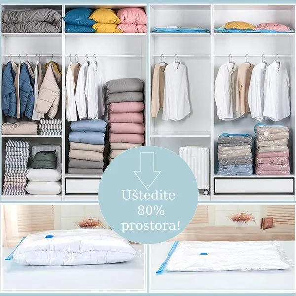 (7-djelni jumbo paket) vreće za vakumiranje odjeće i gratis pumpa - slika 8