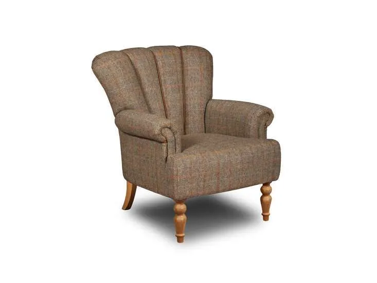 chesterfield harris tweed lupin fotelja - slika 2