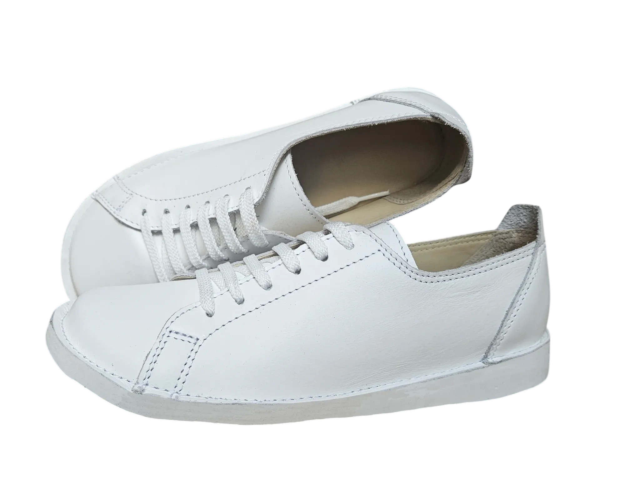 ženske kožne cipele – pure white casual - slika 2