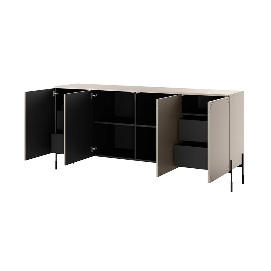komoda sonatia 200cm, 4 vrata i 4 ladice, materijal: mdf - slika 5