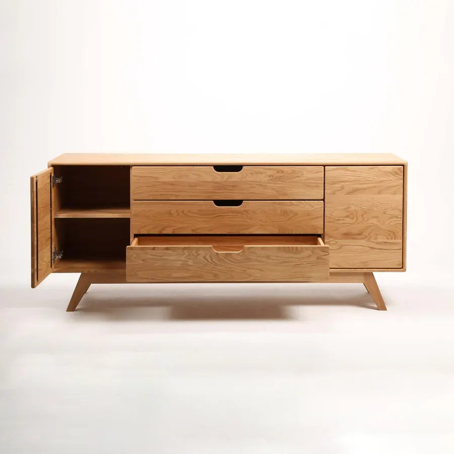 tv komoda modena 180x45cm, materijal: puno drvo hrast - slika 3