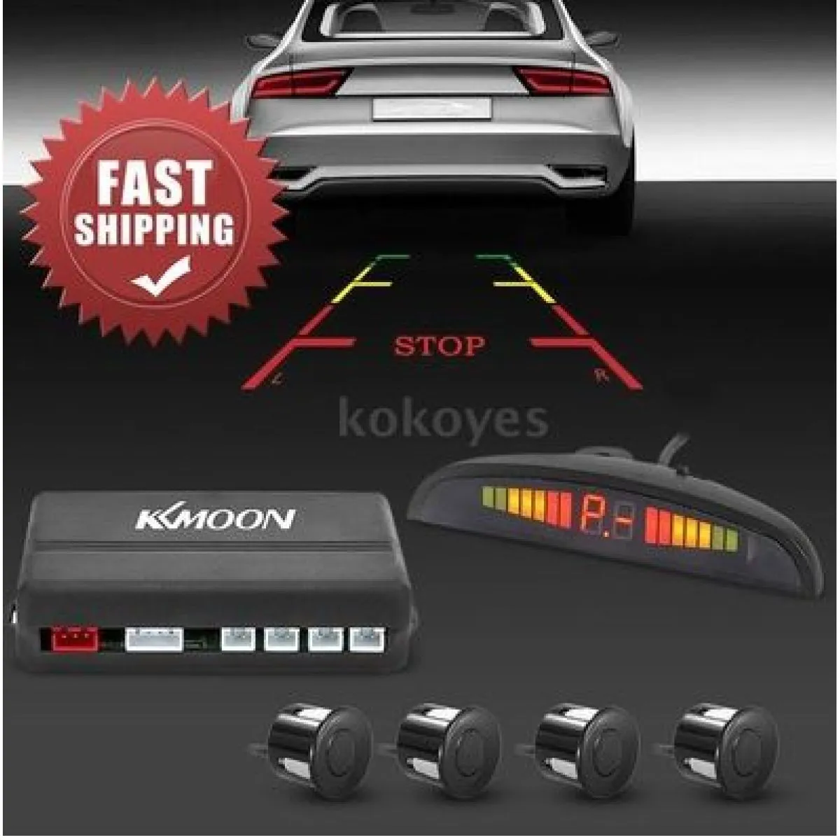 parking senzori 4 senzora display lcd - slika 4