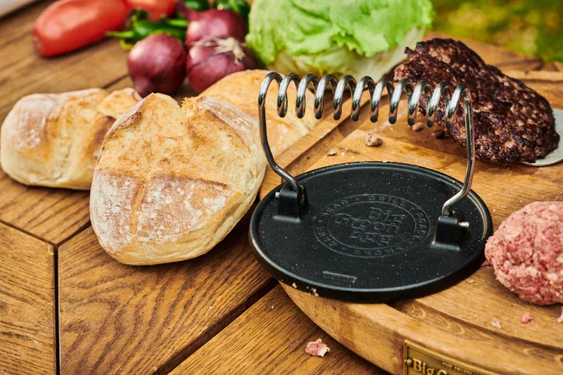 big green egg preša od lijevanog željeza (grill press) - slika 2