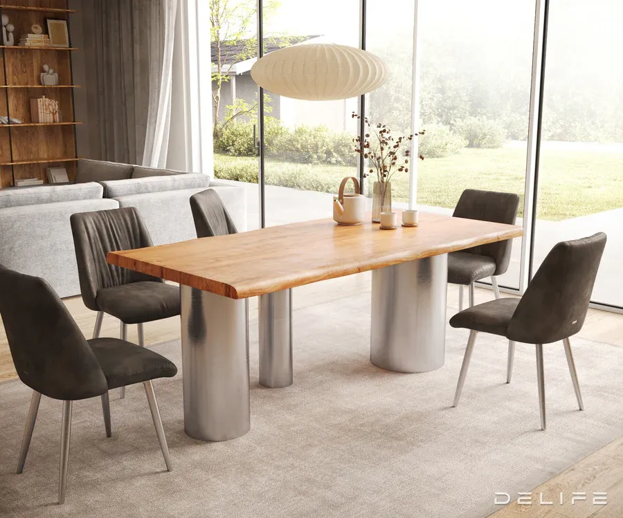 blagovaonski stol edge 200x100cm, materijal: hrast - slika 5