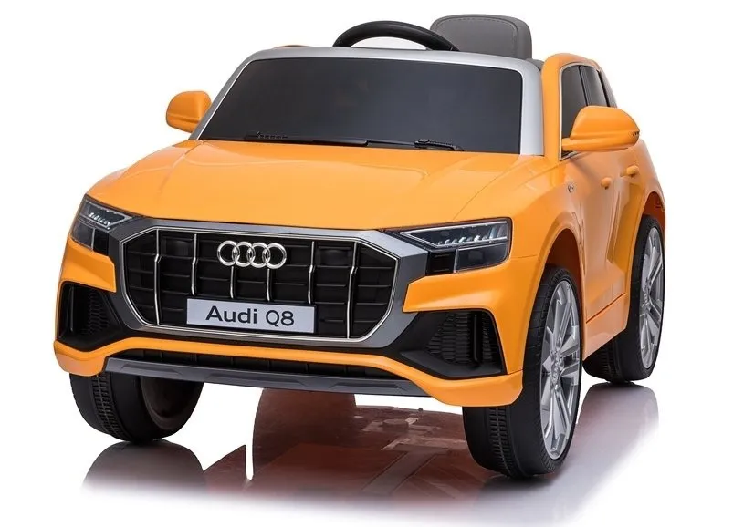 licencirani auto na akumulator audi q8 – žuti/lakirani - slika 2