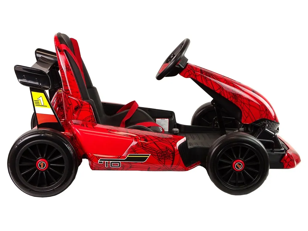 go-kart na akumulator xmx619 spyder - crveni/lakirani - slika 3