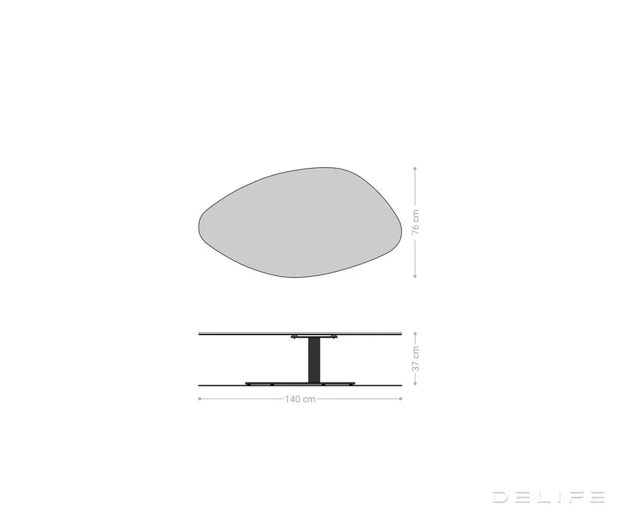 klub stolić edge 140x76cm, materijal: keramika minas melange - slika 7