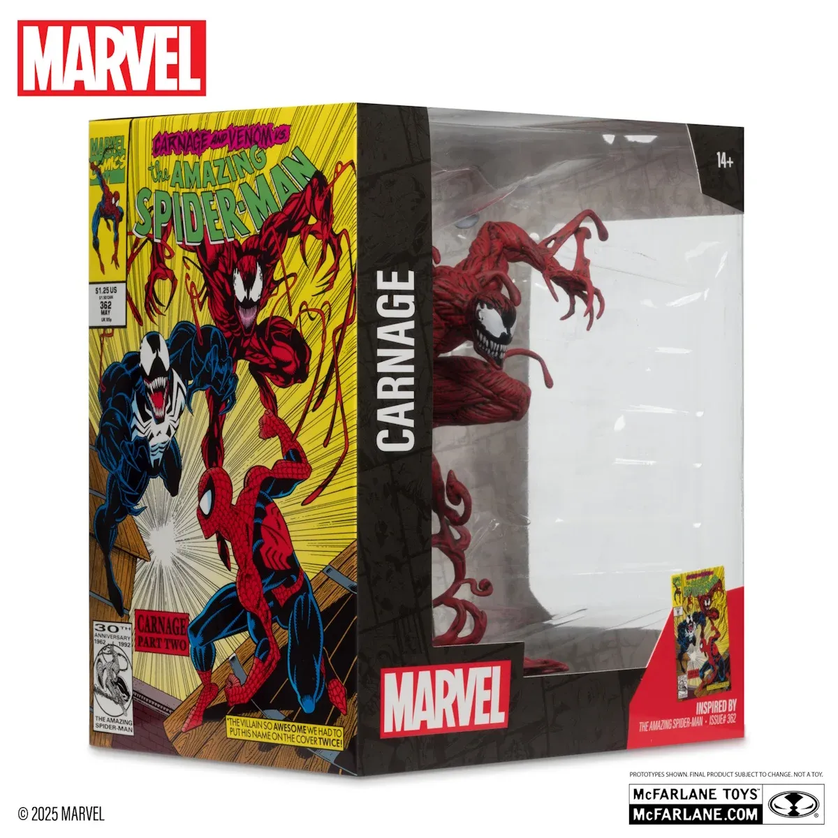 mcfarlane marvel – carnage (the amazing spider-man #362) figura, 18cm - slika 5