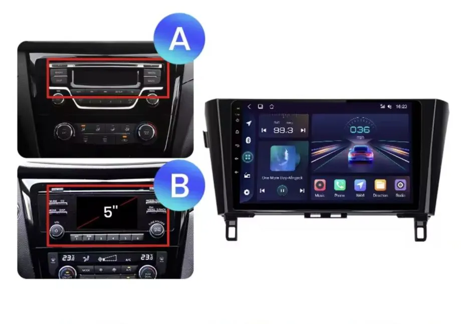 nissan x-trail 3 t32 2013-2017 original multimedija navigacija android - slika 3