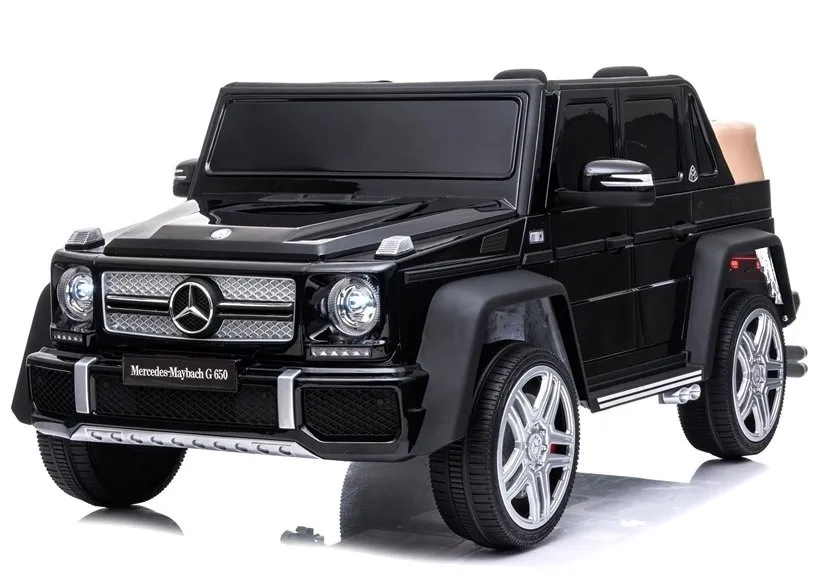 licencirani auto na akumulator maybach mercedes a100 - crni/lakirani - slika 3