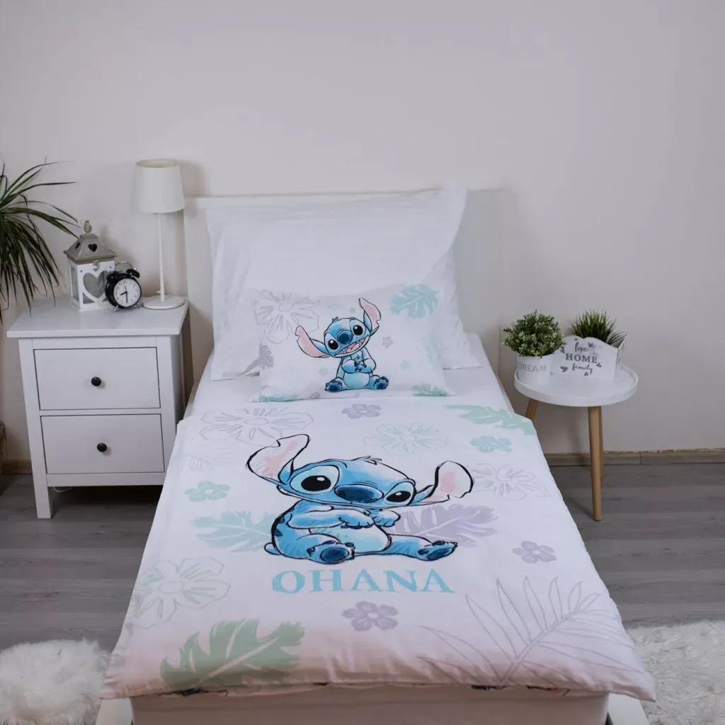lilo & stitch ‘ohana’ posteljina za bebe, 100×135 cm - slika 2