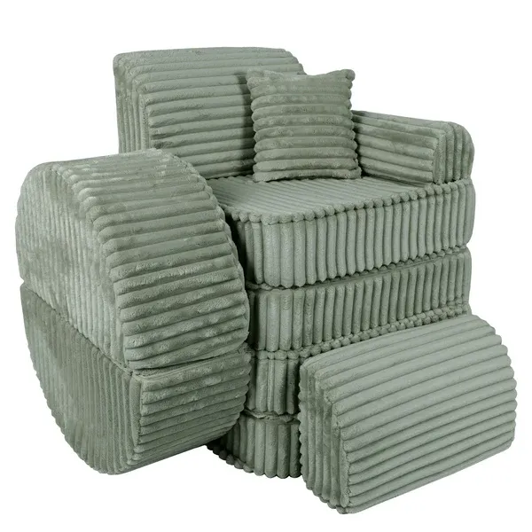 modularna sofa - maslinasto zelena - slika 5