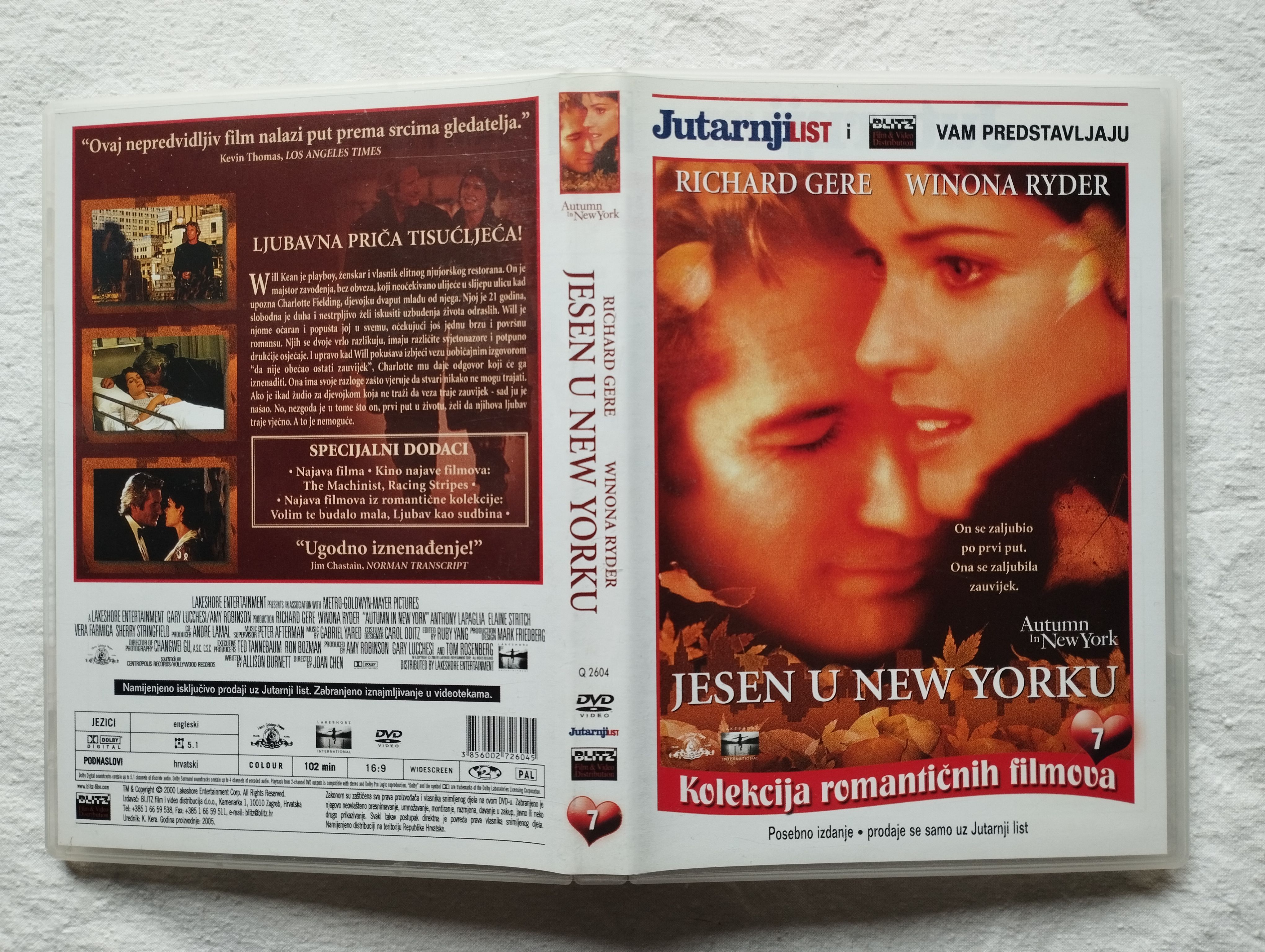Jesen u New Yorku DVD - Samobor