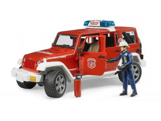 bruder vatrogasni auto jeep wrangler i figurica vatrogasac - br02528 - slika 4