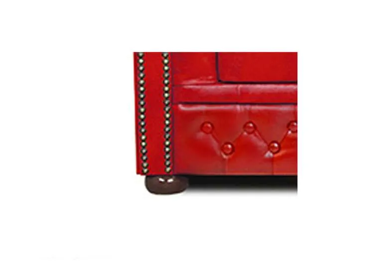 chesterfield dvosjed winfield basic luxe leather | 2-sjedišta | red - slika 2