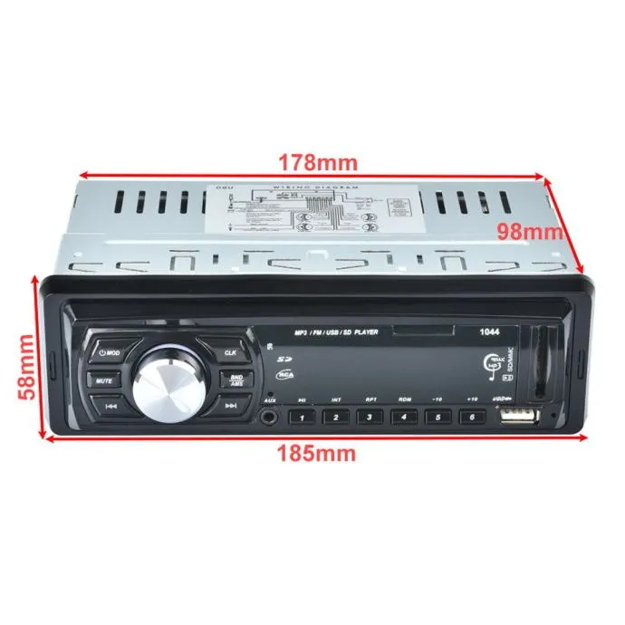 auto radio mp3, usb, sd kartica, aux, daljinski - slika 6