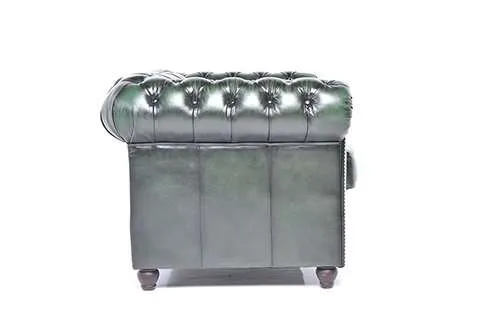 chesterfield dvosjed original leather | 2-sjedišta | wash off green - slika 2
